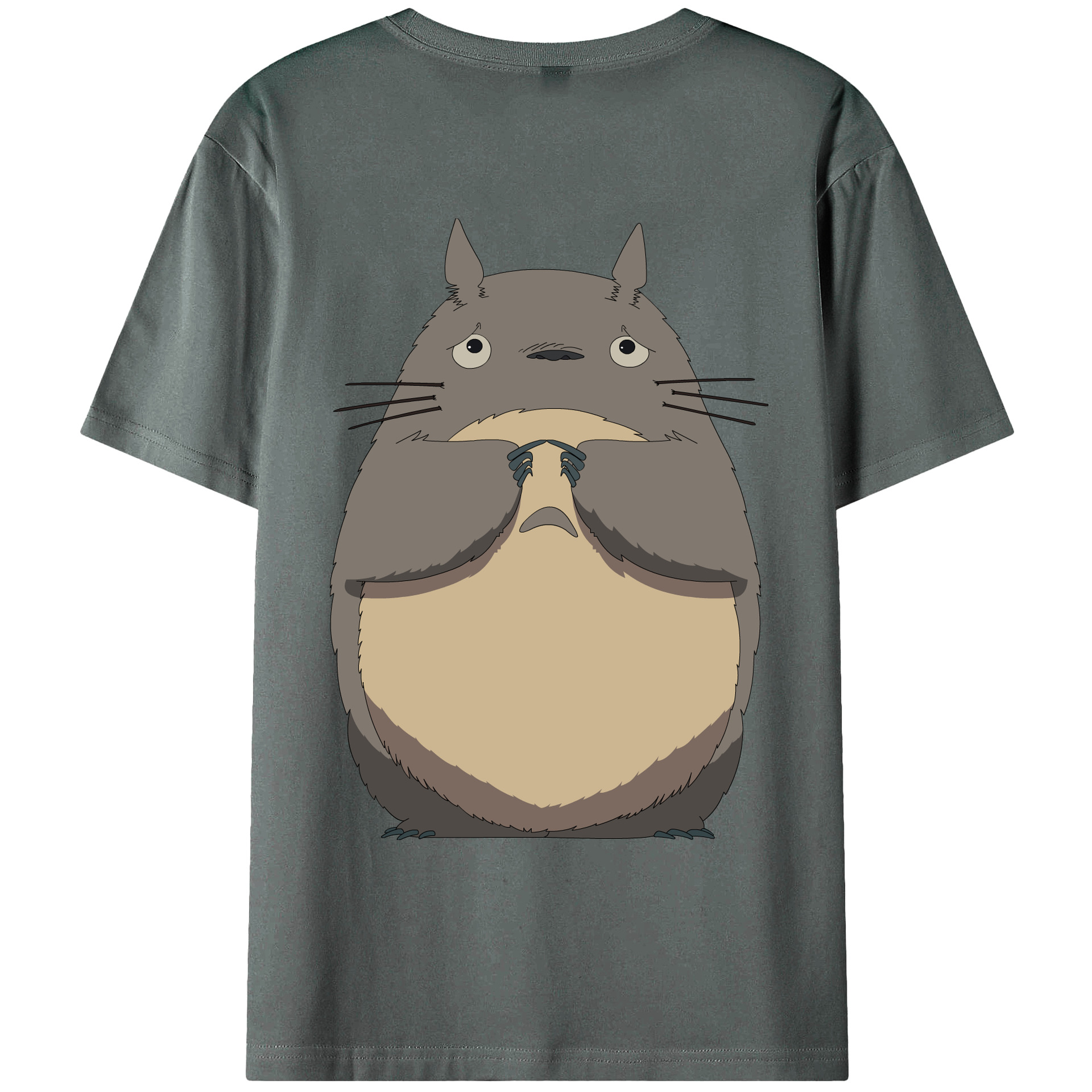 （画像用） となりのトトロ 草壁メイ 草壁サツキ My Neighbor Totoro Satsuki Kusakabe Mei Kusakabe 綿100％ メンズ半袖Tシャツ（バックプリント） 通気性